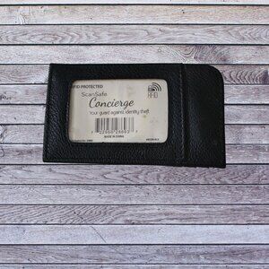 ScanSafe Concierge RFID Protected ID &  Credit Card Holder Black New Classic